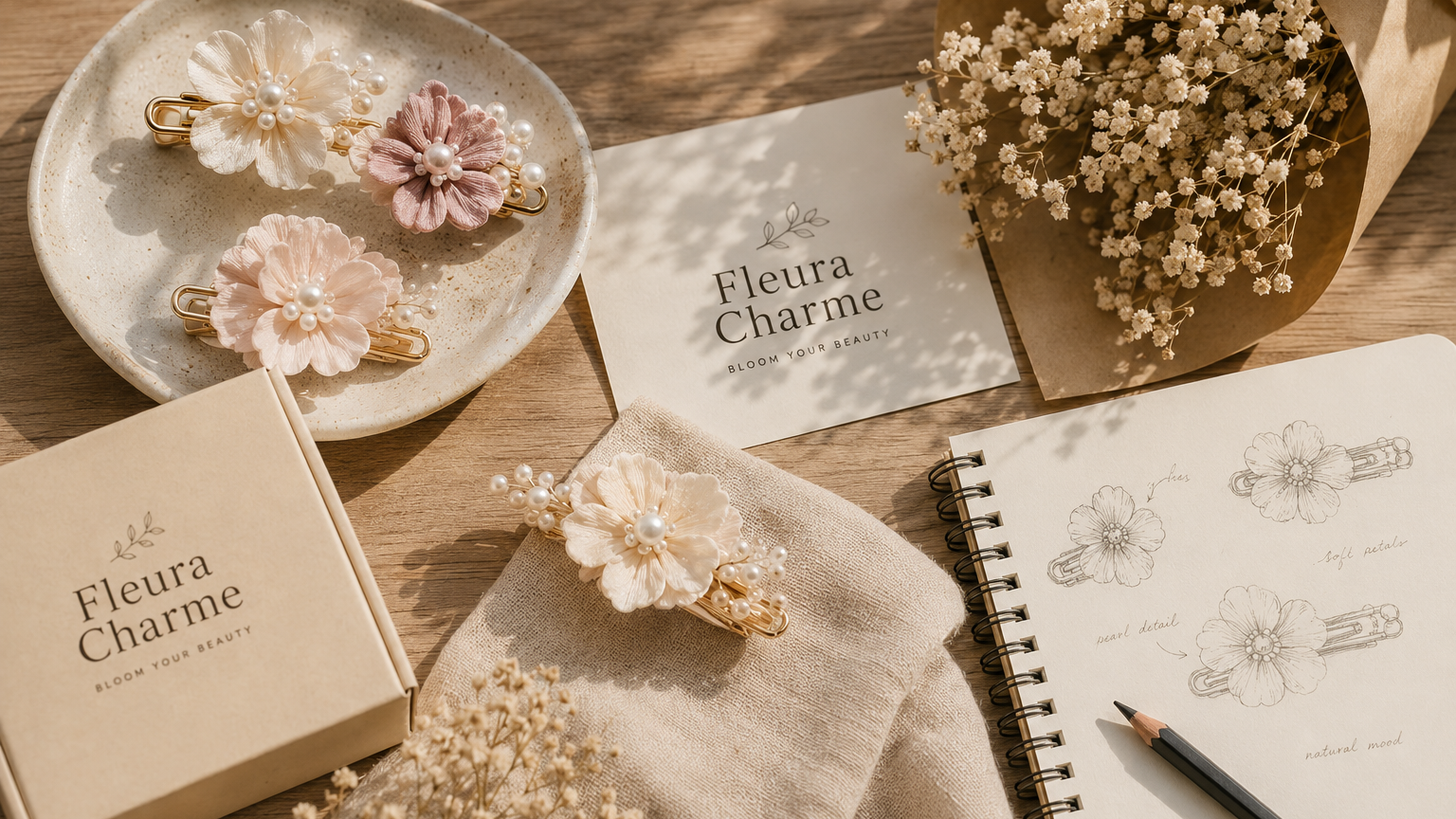 Fleura Charme - Kẹp hoa khô handmade