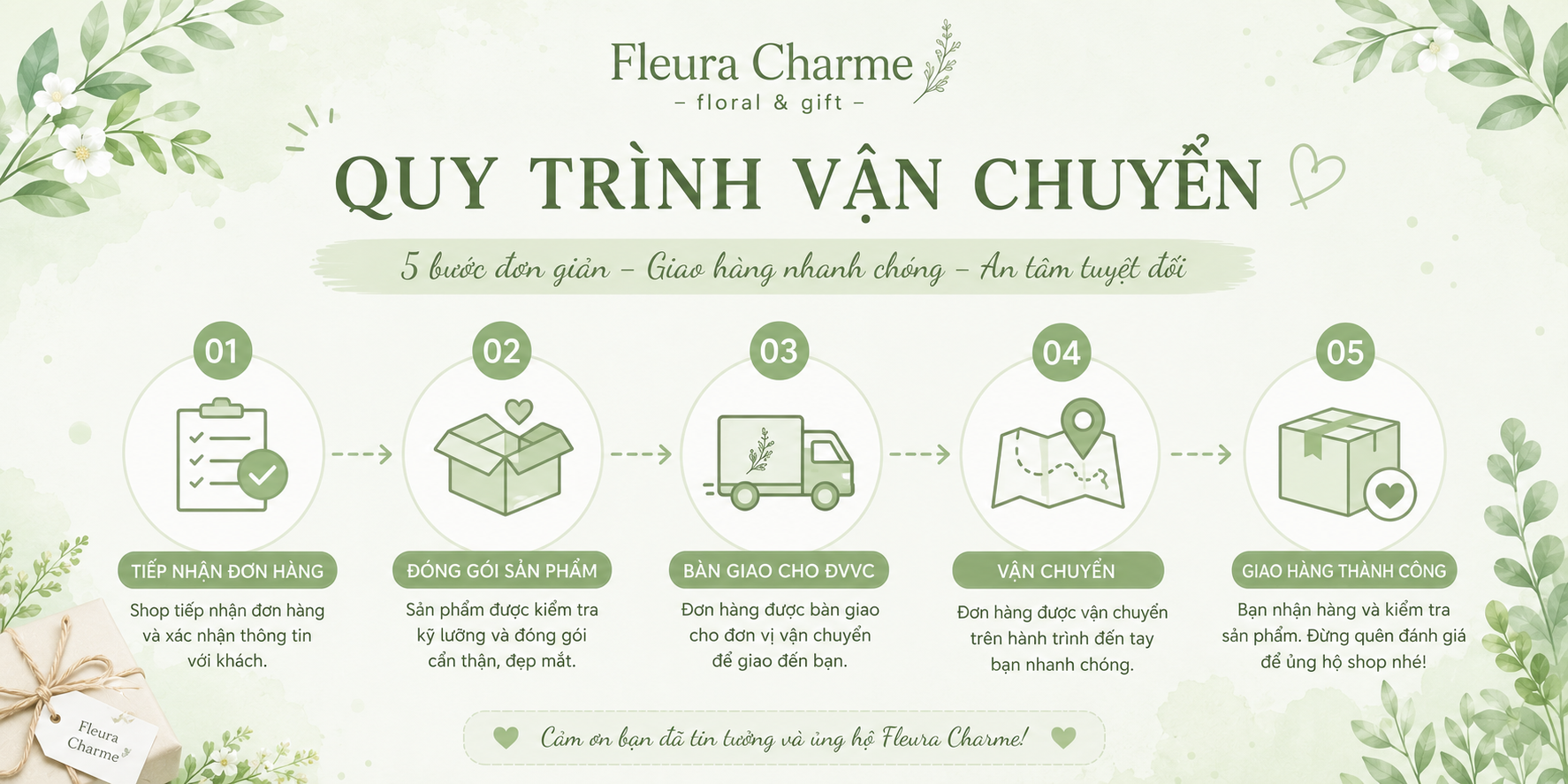 Fleura Charme - Kẹp hoa khô handmade